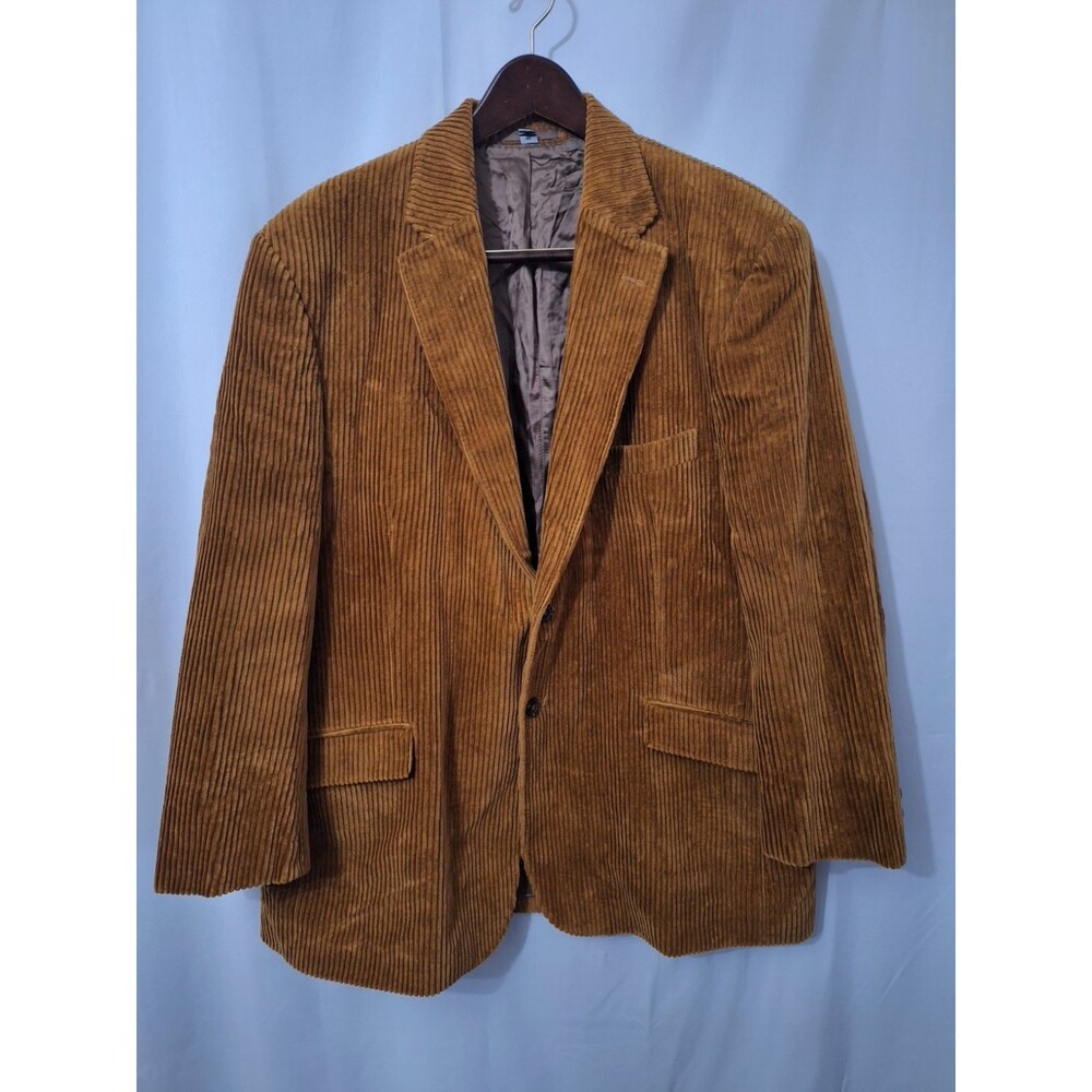 Vintage J. Peterman Corduroy Blazer Men's Size 46 Cotton Brown Classic Western